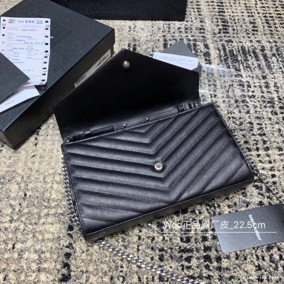 Tony Luxuries MATELASSÉ CHAIN WALLET YSL CASSANDRE 0817
